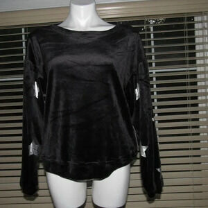 NWT  NANETTE LEPORE Velour Star Sweatshirt Size S